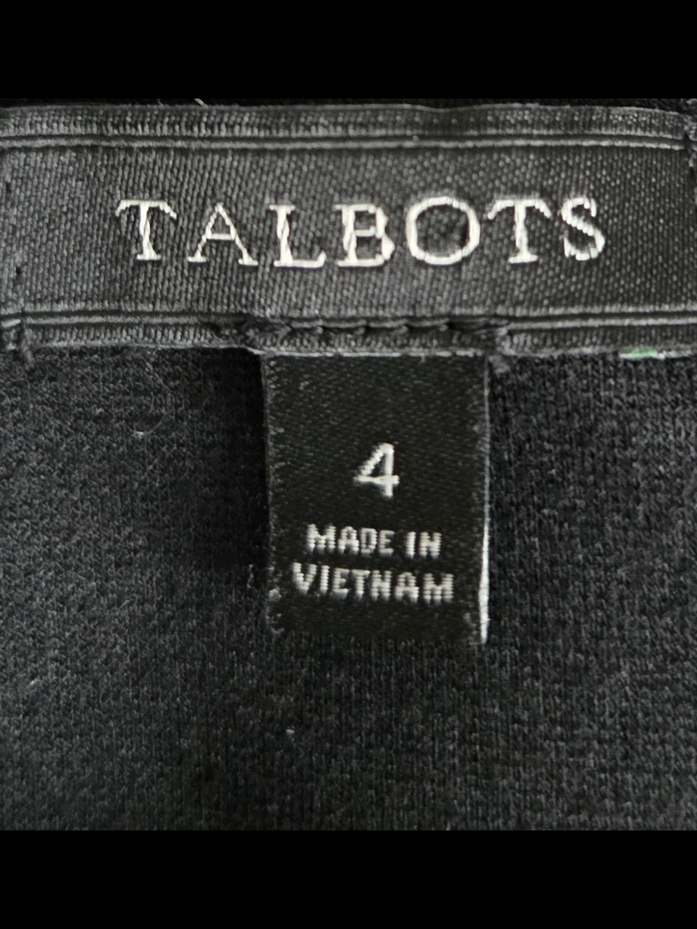 Talbots Black Embroidered Flounce-Sleeve Shift Dress Size 4 - Picture 13 of 13